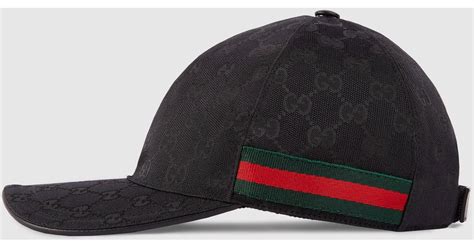 gucci canvas cap black|original gucci hat.